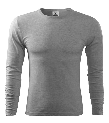 Obrázok Adler Pánske tričko s dlhým rukávom Fit-T Long Sleeve - Tmavě šedý melír | S