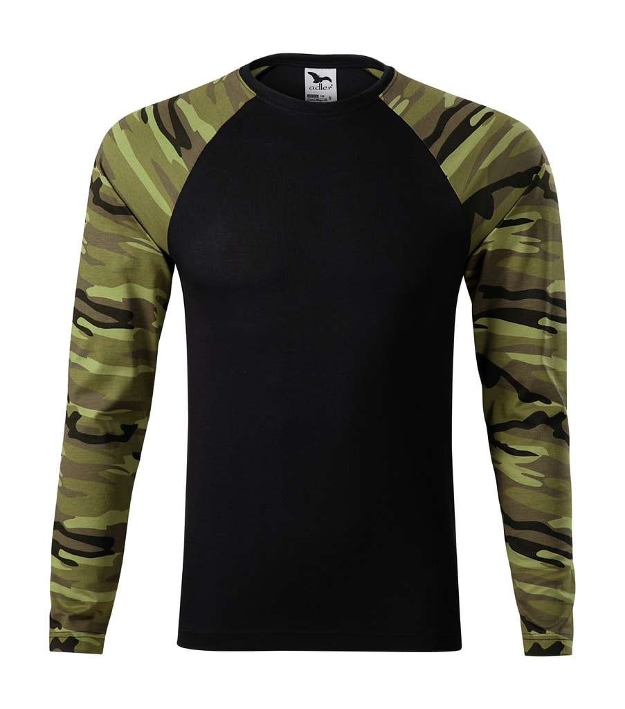 Obrázok Adler Maskáčové tričko s dlhým rukávom Camouflage LS - Maskáčová zelená | XXXL